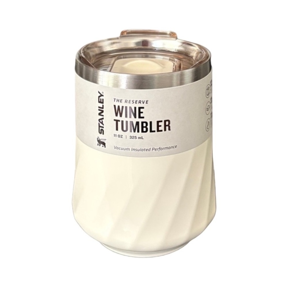 Stanley The Reserve Textured Cream and Silver Wine Tumbler 11 oz. NWT